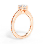 Janet Pear Cut Lab Grown Diamond 18Kt Rose Gold Engagement Ring - View 3