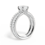 Christie Cushion Cut Lab Grown Diamond 14Kt White Gold Engagement Ring - View 3