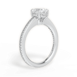 Janet Oval Cut Lab Grown Diamond Platinum Engagement Ring - View 4