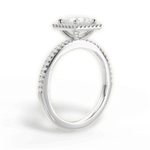Joanne Princess Cut Lab Grown Diamond 18Kt White Gold Engagement Ring - View 3