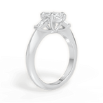 Emily Marquise Cut Lab Grown Diamond Platinum Engagement Ring - View 3