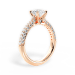 Kira Round Cut Lab Grown Diamond 18Kt Rose Gold Engagement Ring - View 4