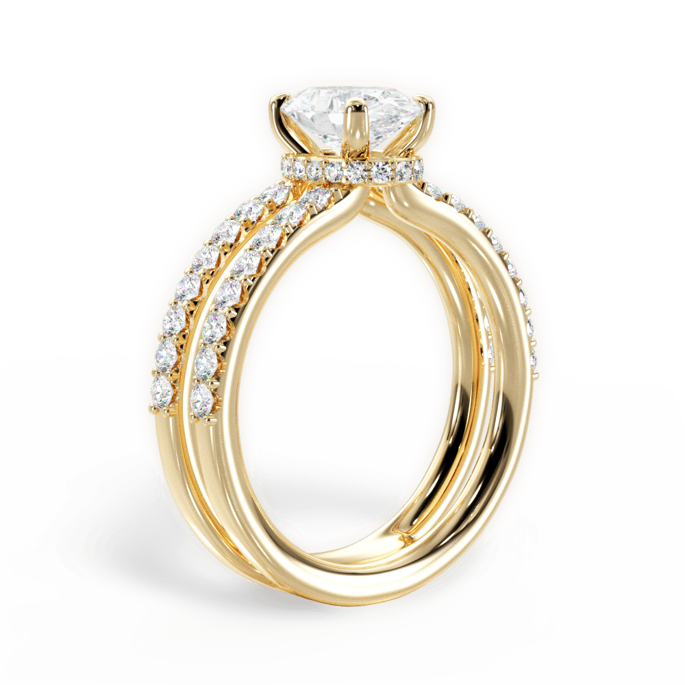 Christie Oval Cut Lab Grown Diamond 18Kt Yellow Gold Engagement Ring - View 2