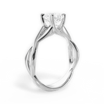 Aubrey Asscher Cut Lab Grown Diamond Platinum Engagement Ring - View 4