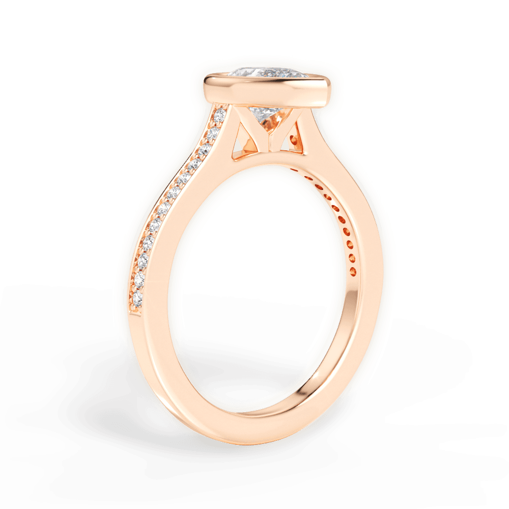 Deanna Pear Cut Lab Grown Diamond 18Kt Rose Gold Engagement Ring - View 4