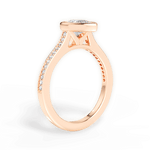Deanna Pear Cut Lab Grown Diamond 18Kt Rose Gold Engagement Ring - View 4