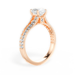 Kendra Cushion Cut Lab Grown Diamond 18Kt Rose Gold Engagement Ring - View 2