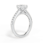 Elizabeth Princess Cut Lab Grown Diamond 14Kt White Gold Engagement Ring - View 2