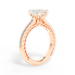 Gilda Radiant Cut Lab Grown Diamond 18Kt Rose Gold Engagement Ring - View 4