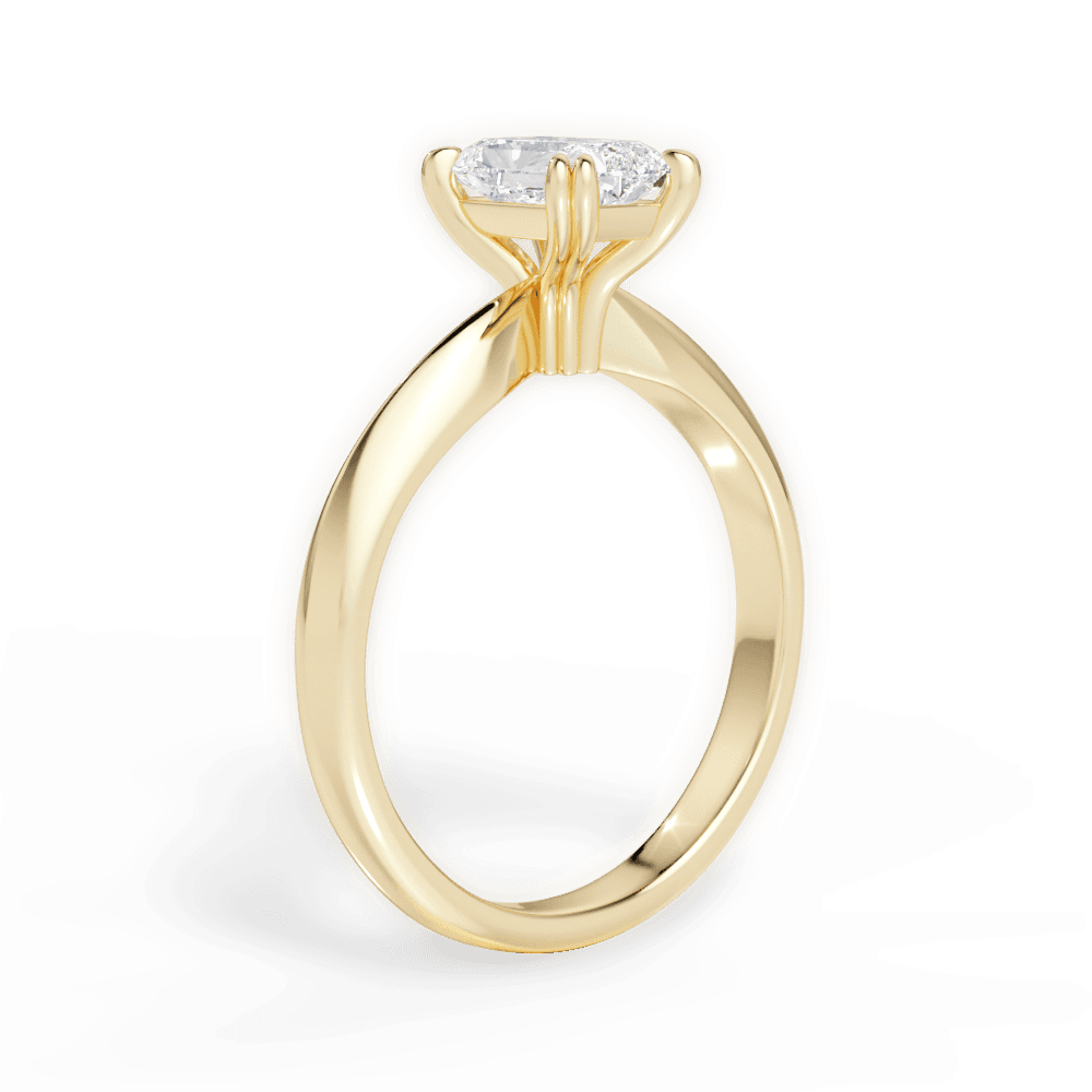 Claudia Radiant Cut Lab Grown Diamond 18Kt Yellow Gold Engagement Ring - View 2