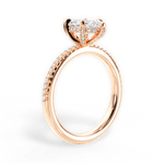 Helen Marquise Cut Lab Grown Diamond 18Kt Rose Gold Engagement Ring - View 3