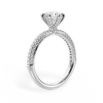 Linda Round Cut Lab Grown Diamond 18Kt White Gold Engagement Ring - View 3