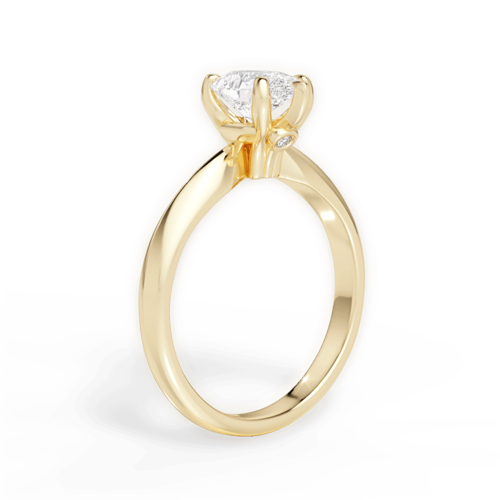 Diana Pear Cut Lab Grown Diamond 18Kt Yellow Gold Engagement Ring - View 2