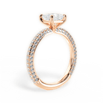 Kristen Princess Cut Lab Grown Diamond 18Kt Rose Gold Engagement Ring - View 4