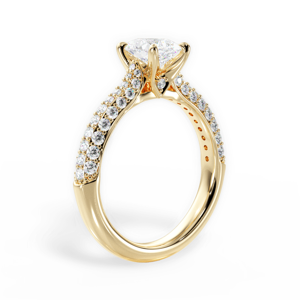 Kira Pear Cut Lab Grown Diamond 18Kt Yellow Gold Engagement Ring - View 2