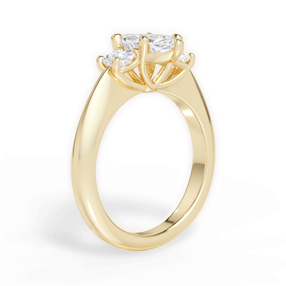 Dorothy Marquise Cut Lab Grown Diamond 18Kt Yellow Gold Engagement Ring - View 2