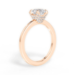 Gemma Asscher Cut Lab Grown Diamond 18Kt Rose Gold Engagement Ring - View 4