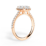 Ingrid Radiant Cut Lab Grown Diamond 18Kt Rose Gold Engagement Ring - View 3
