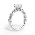 Emma Emerald Cut Lab Grown Diamond 18Kt White Gold Engagement Ring - View 2