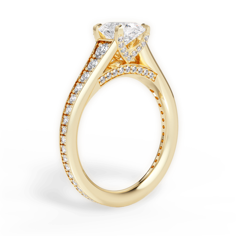 Leslie Oval Cut Lab Grown Diamond 18Kt Yellow Gold Engagement Ring - View 4