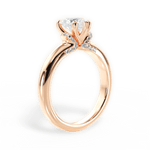 Florence Heart Cut Lab Grown Diamond 18Kt Rose Gold Engagement Ring - View 2