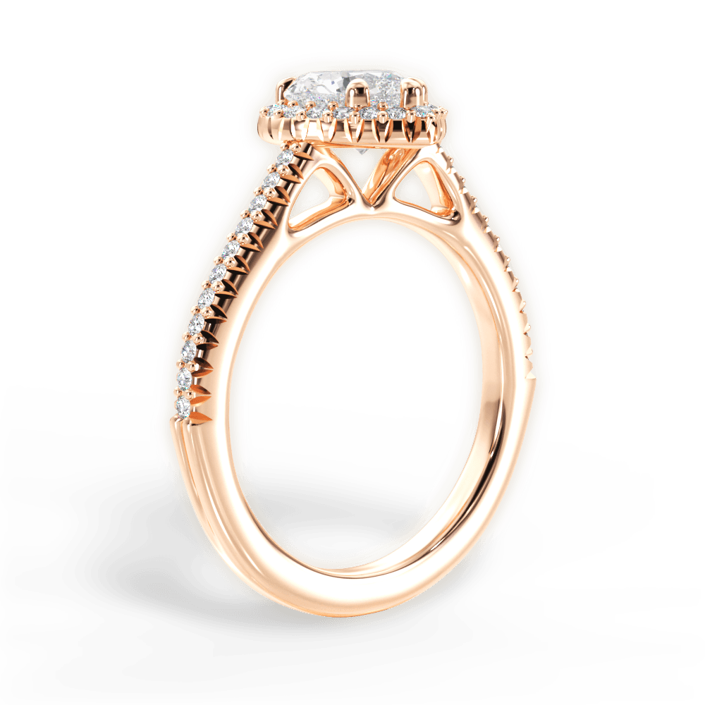 Jenny Heart Cut Lab Grown Diamond 18Kt Rose Gold Engagement Ring - View 3