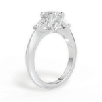 Emily Round Cut Lab Grown Diamond Platinum Engagement Ring - View 3