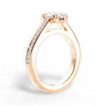 Denise Marquise Cut Lab Grown Diamond 18Kt Rose Gold Engagement Ring - View 4