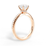 Giselle Asscher Cut Lab Grown Diamond 18Kt Rose Gold Engagement Ring - View 3