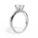 Florence Emerald Cut Lab Grown Diamond 14Kt White Gold Engagement Ring - View 3