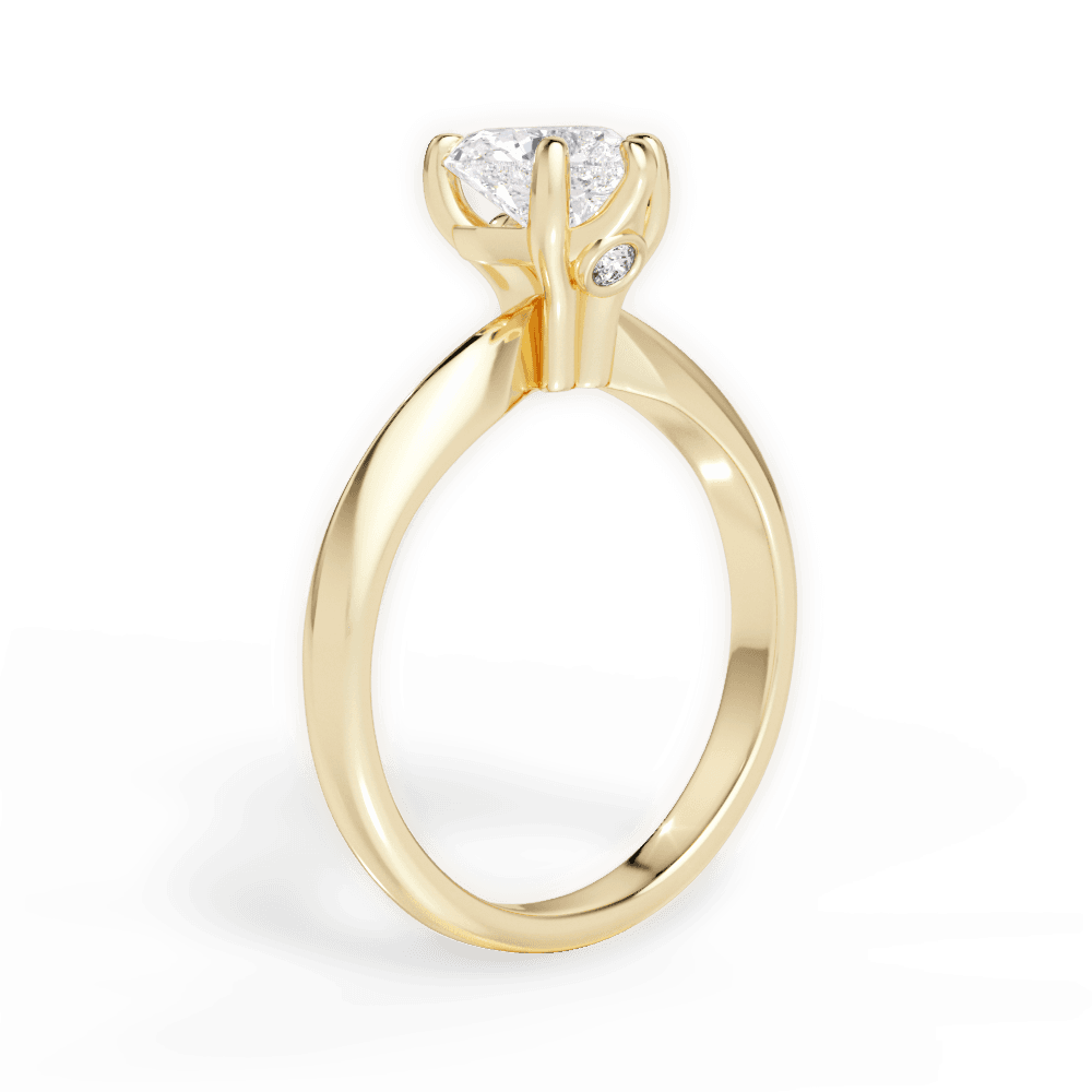 Diana Heart Cut Lab Grown Diamond 18Kt Yellow Gold Engagement Ring - View 2