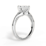 Isabel Radiant Cut Lab Grown Diamond Platinum Engagement Ring - View 2