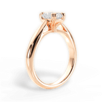 Gillian Radiant Cut Lab Grown Diamond 18Kt Rose Gold Engagement Ring - View 3