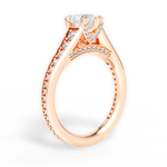 Leslie Heart Cut Lab Grown Diamond 18Kt Rose Gold Engagement Ring - View 4