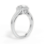Jasmin Asscher Cut Lab Grown Diamond 18Kt White Gold Engagement Ring - View 3