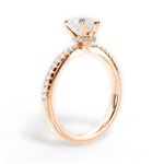 Giselle Heart Cut Lab Grown Diamond 18Kt Rose Gold Engagement Ring - View 2