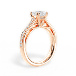 Deborah Princess Cut Lab Grown Diamond 18Kt Rose Gold Engagement Ring - View 4