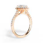 Leah Pear Cut Lab Grown Diamond 18Kt Rose Gold Engagement Ring - View 3