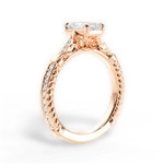 Gabriela Emerald Cut Lab Grown Diamond 18Kt Rose Gold Engagement Ring - View 4