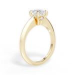 Diana Asscher Cut Lab Grown Diamond 18Kt Yellow Gold Engagement Ring - View 3