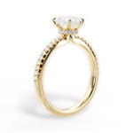 Giselle Radiant Cut Lab Grown Diamond 18Kt Yellow Gold Engagement Ring - View 2