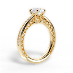Donna Pear Cut Lab Grown Diamond 18Kt Yellow Gold Engagement Ring - View 3