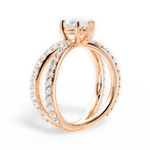Lauren Pear Cut Lab Grown Diamond 18Kt Rose Gold Engagement Ring - View 4