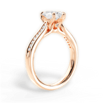 Elena Marquise Cut Lab Grown Diamond 18Kt Rose Gold Engagement Ring - View 4