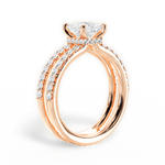Christie Princess Cut Lab Grown Diamond 18Kt Rose Gold Engagement Ring - View 3