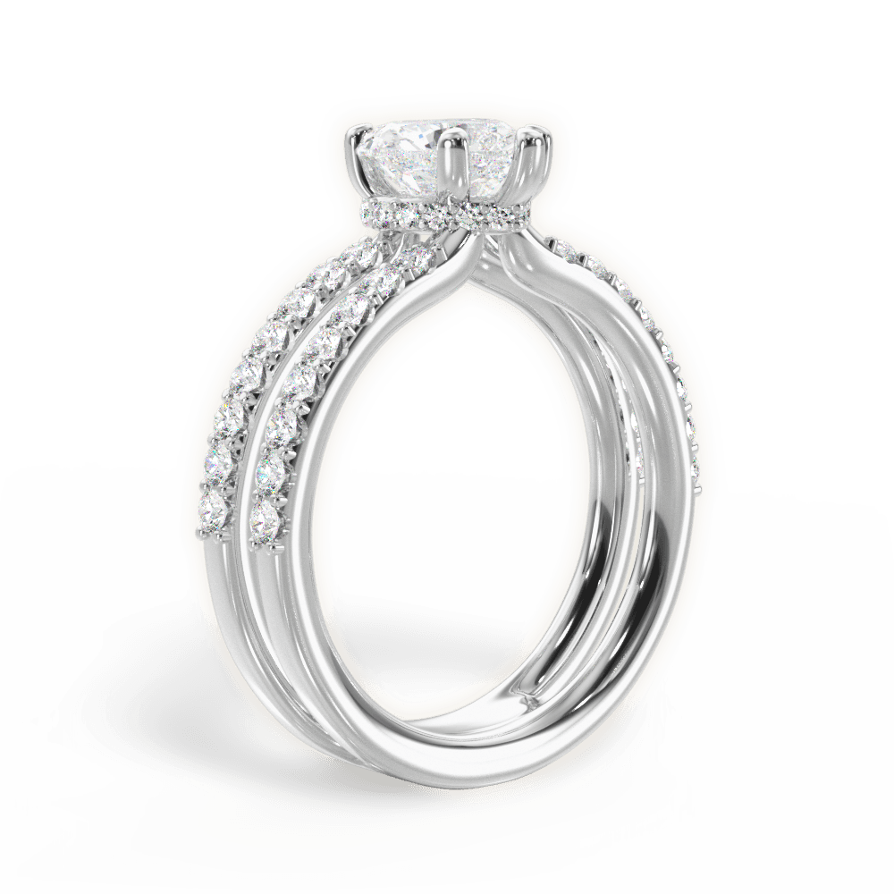 Christie Heart Cut Lab Grown Diamond 18Kt White Gold Engagement Ring - View 3