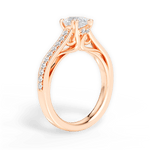 Deborah Pear Cut Lab Grown Diamond 18Kt Rose Gold Engagement Ring - View 3
