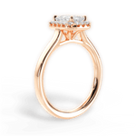 Fiona Emerald Cut Lab Grown Diamond 18Kt Rose Gold Engagement Ring - View 2