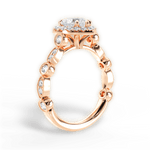 Irene Heart Cut Lab Grown Diamond 18Kt Rose Gold Engagement Ring - View 3