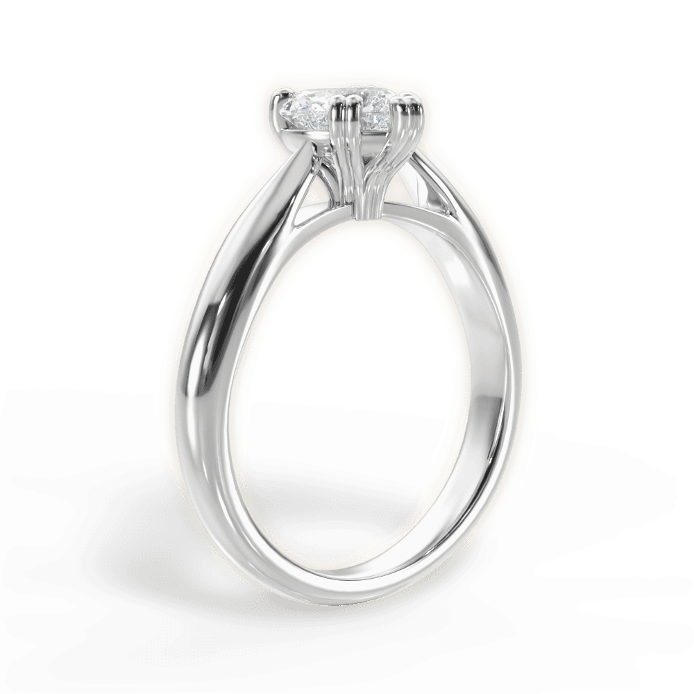 Camila Heart Cut Lab Grown Diamond 14Kt White Gold Engagement Ring - View 2